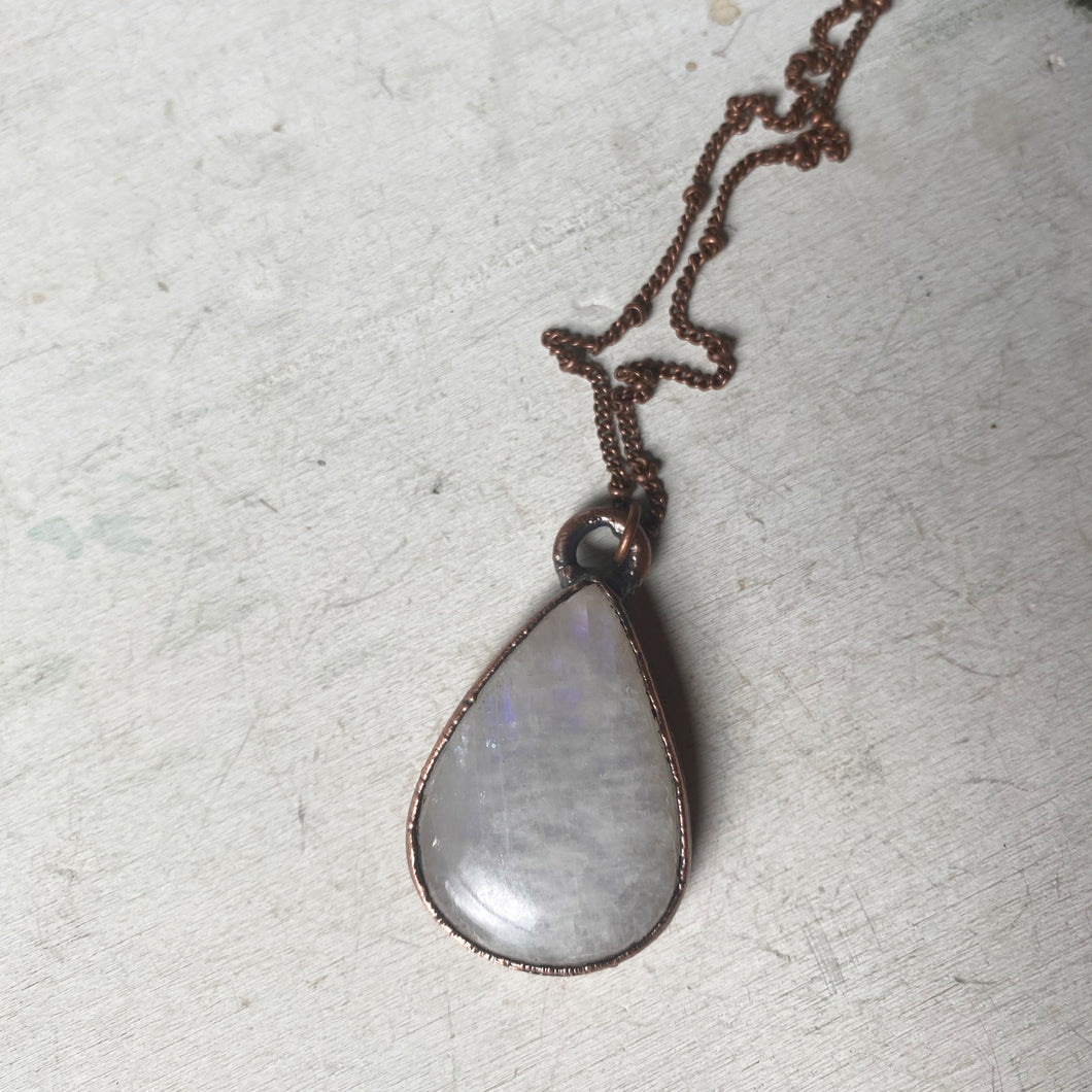 Rainbow Moonstone “Breathe” Necklace #14 - Ready to Ship