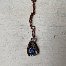 Load image into Gallery viewer, Electroformed Butterfly Wing &amp; Rainbow Moonstone Necklace #1 - Ready to Ship
