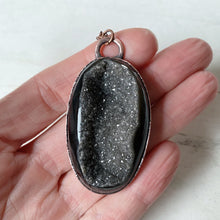 Load image into Gallery viewer, Black Onyx Druzy Necklace #1 - Ready to Ship
