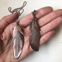 Load image into Gallery viewer, Electroformed Yellow Macaw Feather Necklace - Moksha Collection
