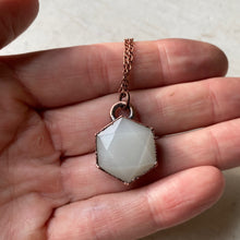 Load image into Gallery viewer, White Moonstone Hexagon Necklace #1 - Ready to Ship
