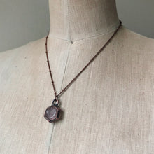 Load image into Gallery viewer, Rose Quartz Hexagon Necklace #1 - Ready to Ship

