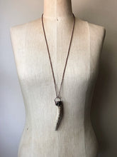 Load image into Gallery viewer, Labradorite &amp; Naturally Shed Deer Antler Tip Necklace #2 - Ready to Ship

