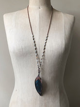 Load image into Gallery viewer, Electroformed Macaw Feather Necklace (Style 2) - Moksha Collection
