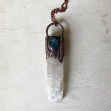 Load image into Gallery viewer, Selenite &amp; Blue Kyanite Necklace #2 - Ready to Ship
