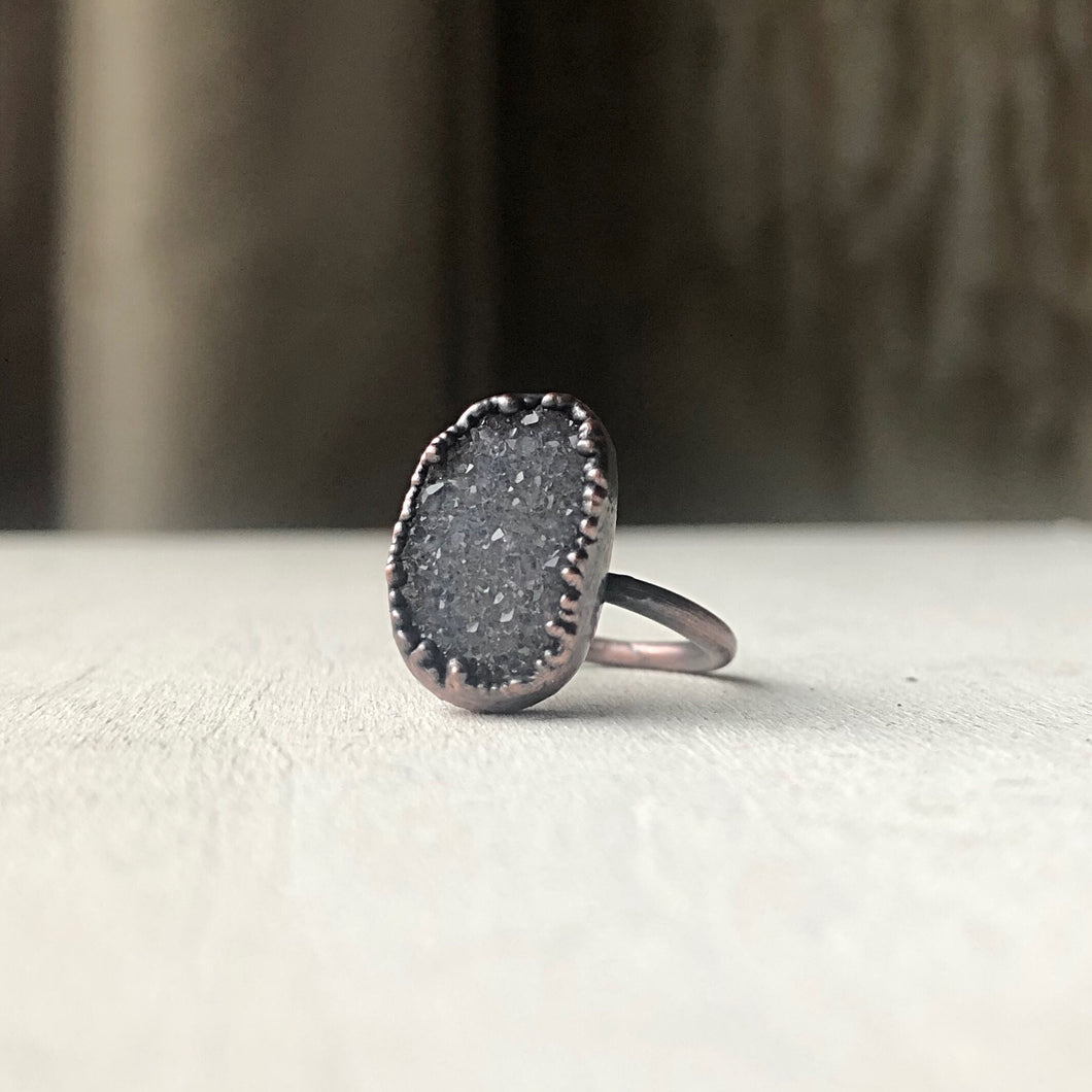 Druzy Portal of the Heart Ring #1 (Size 5.25-5.5) - Ready to Ship