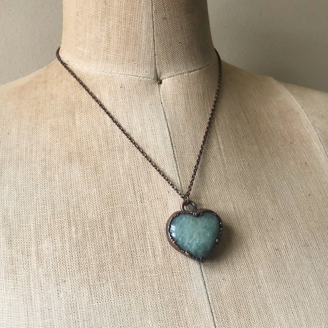 Amazonite Heart Necklace #5