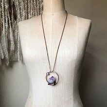 Load image into Gallery viewer, Amethyst Cluster with Rainbow Moonstone Necklace #2 - Tell Tale Heart Collection
