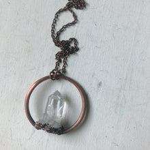 Load image into Gallery viewer, Clear Quartz Point Lantern Necklace - Ready to Ship
