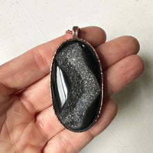 Load image into Gallery viewer, Black Onyx Druzy Necklace - Ready to Ship
