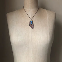 Load image into Gallery viewer, Electroformed Butterfly Wing &amp; Blue Labradorite Necklace - Spring Equinox Collection

