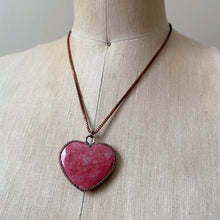 Load image into Gallery viewer, Thulite Heart Necklace #2 - Ready to Ship
