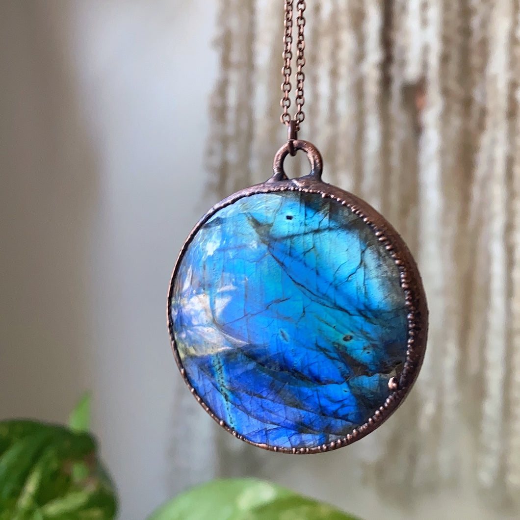 Labradorite Blue Moon Necklace #4