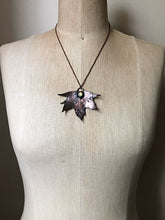 Load image into Gallery viewer, Electroformed Maple Leaf with Labradorite Necklace (Medium) - Ready to Ship
