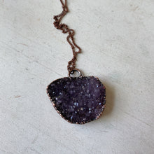 Load image into Gallery viewer, Amethyst Druzy &quot;Shine&quot; Necklace #5 - Ready to Ship
