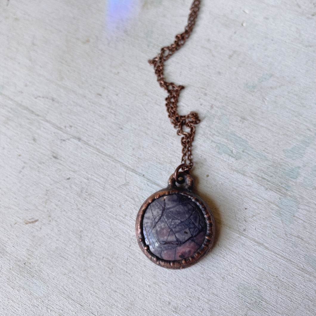 Porcelain Jasper Full Moon Necklace #3