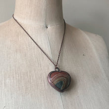 Load image into Gallery viewer, Polychrome Jasper Heart Necklace #15
