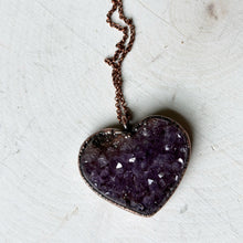 Load image into Gallery viewer, Druzy Heart “Shine On” Necklace #1 - Ready to Ship
