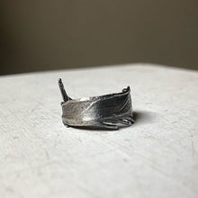 Load image into Gallery viewer, Sterling Silver Adjustable Feather Ring
