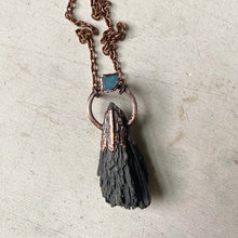 Load image into Gallery viewer, Black Kyanite &amp; Opal Necklace #3 - Ready to Ship
