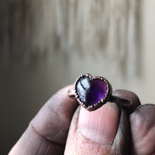 Load image into Gallery viewer, Amethyst Ring - Heart #2 (Size 7) - Ready to Ship
