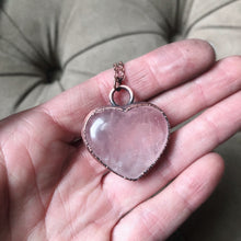 Load image into Gallery viewer, Rose Quartz Heart Necklace #4
