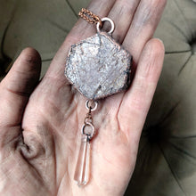 Load image into Gallery viewer, Raw Ruby &amp; Double Terminated Clear Quartz Point Necklace #2
