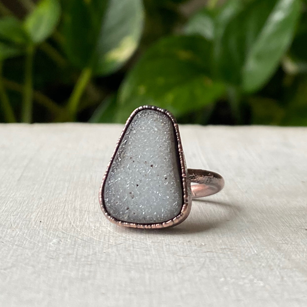 Druzy Portal of the Heart Ring #4 (Size 6.5-6.75) - Ready to Ship