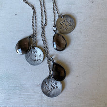 Load image into Gallery viewer, New Moon in Taurus &quot;live by the moon&quot; Sterling Silver &amp; Smoky Quartz Necklace - Ready to Ship
