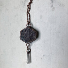 Load image into Gallery viewer, Raw Ruby &amp; Double Terminated Clear Quartz Point Necklace #2
