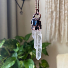 Load image into Gallery viewer, Clear Quartz Point &amp; Blue Kyanite Necklace - Ready to Ship
