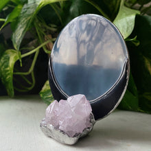 Load image into Gallery viewer, Amethyst Spirit Quartz Crescent Moon Scrying Mirror - Ready to Ship
