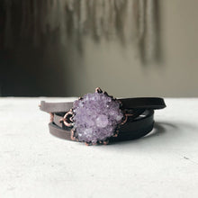 Load image into Gallery viewer, Amethyst Rosette Wrap Bracelet/Choker #1 - Ready to Ship
