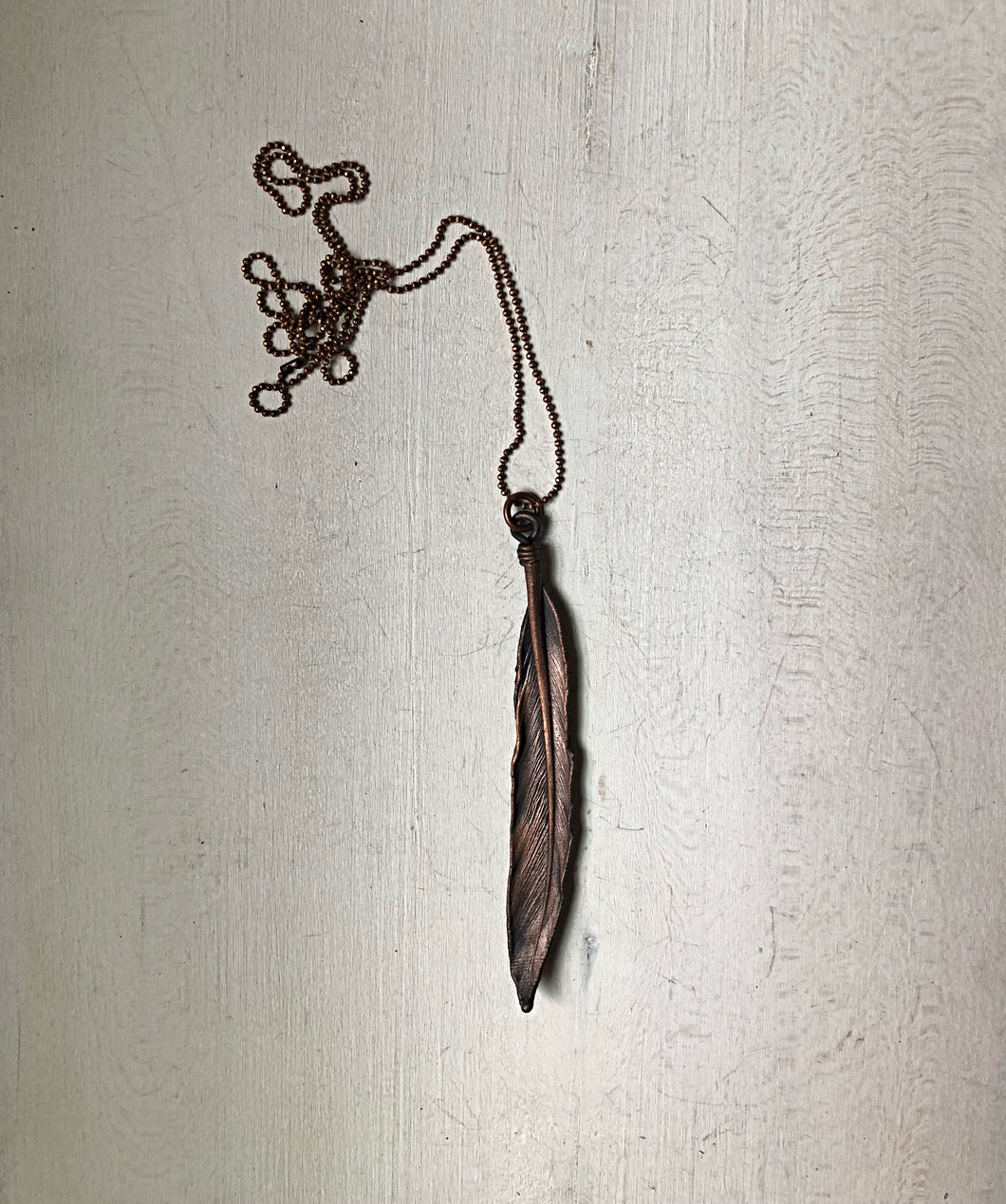 Electroformed Feather Necklace #1 (Satya Collection)