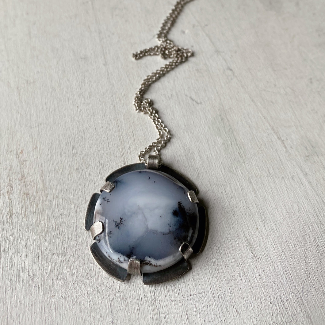 Dendritic Opal Necklace #1 - Sterling Silver