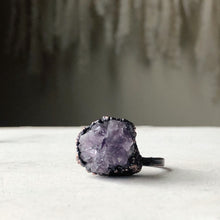 Load image into Gallery viewer, Raw Amethyst Cluster Ring #3 (Size 7.75) - Ready to Ship
