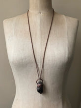 Load image into Gallery viewer, Raw Smoky Quartz Point #2 on Aged Copper Chain (Satya Collection)
