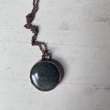 Load image into Gallery viewer, Black Sunstone Full Moon Necklace #1 - Ready to Ship
