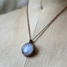 Load image into Gallery viewer, Round Rainbow Moonstone Necklace #2 - Ready to Ship
