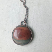 Load image into Gallery viewer, Polychrome Jasper Moon Necklace #15
