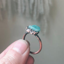 Load image into Gallery viewer, Raw Amazonite Ring - #4 (Size 8.75) - Ready to Ship
