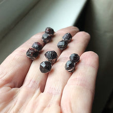 Load image into Gallery viewer, Raw Garnet Stud Earrings - Ready to Ship
