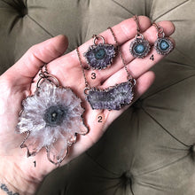 Load image into Gallery viewer, Amethyst Stalactite Slice Necklaces - Snow Moon Collection
