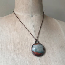 Load image into Gallery viewer, Polychrome Jasper Moon Necklace #5
