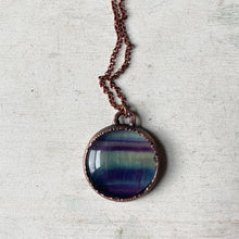 Load image into Gallery viewer, Fluorite Moon Necklace #3 - Ready to Ship
