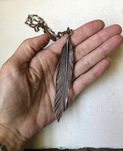 Load image into Gallery viewer, Wild Electroformed Feather &amp; Amazonite Necklace  - Ready to Ship
