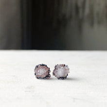 Load image into Gallery viewer, Clear Quartz Druzy Earrings #1 - Ready to Ship
