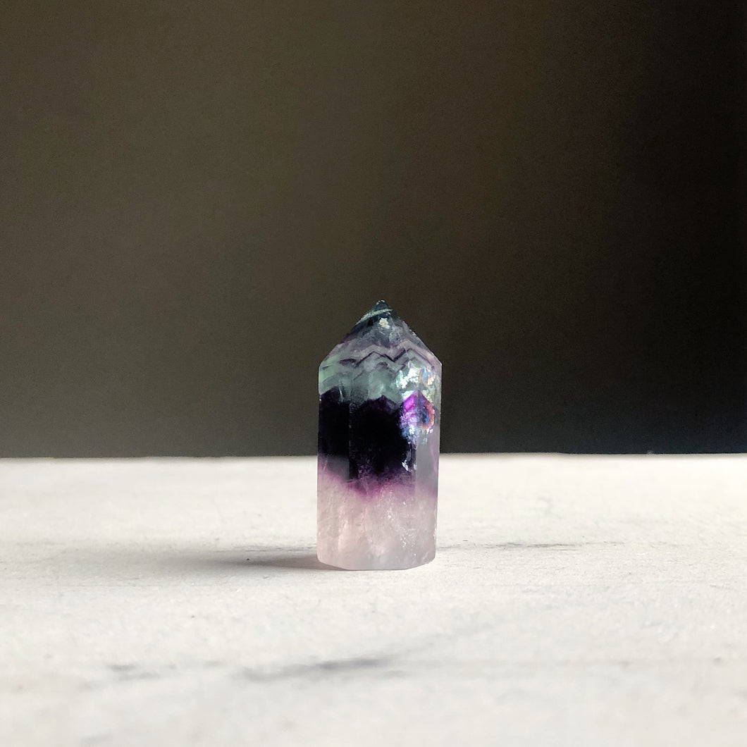 Fluorite Polished Point Necklace #1 - Equinox 2020