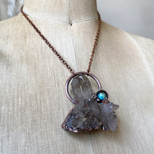 Load image into Gallery viewer, Smoky Quartz Cluster &amp; Labradorite Necklace - Ready to Ship
