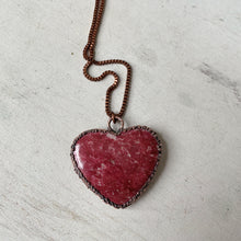 Load image into Gallery viewer, Thulite Heart Necklace #1 - Ready to Ship
